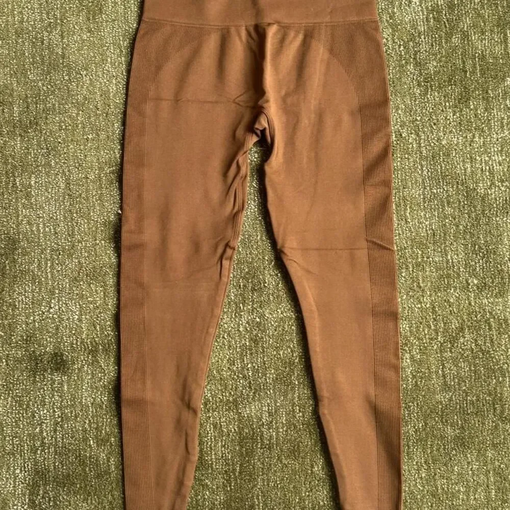Set-active Women's Brown and Tan Leggings